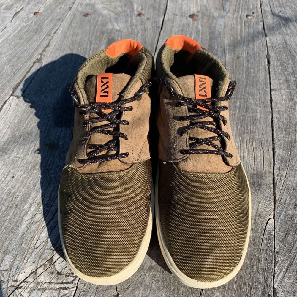 VANS Mens SkateShoe Secant Olive Orange Suede 11 M